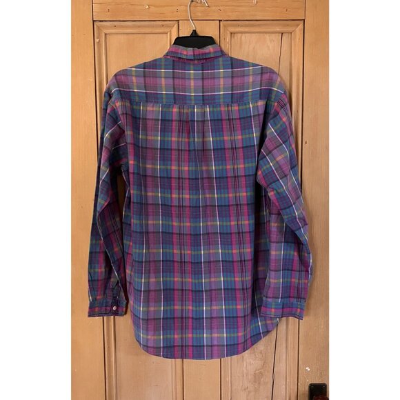 Ralph Lauren Mens Plaid Multicolor Pony Button Up Shirt Sz. Medium Purple SP EXC - Picture 10 of 12